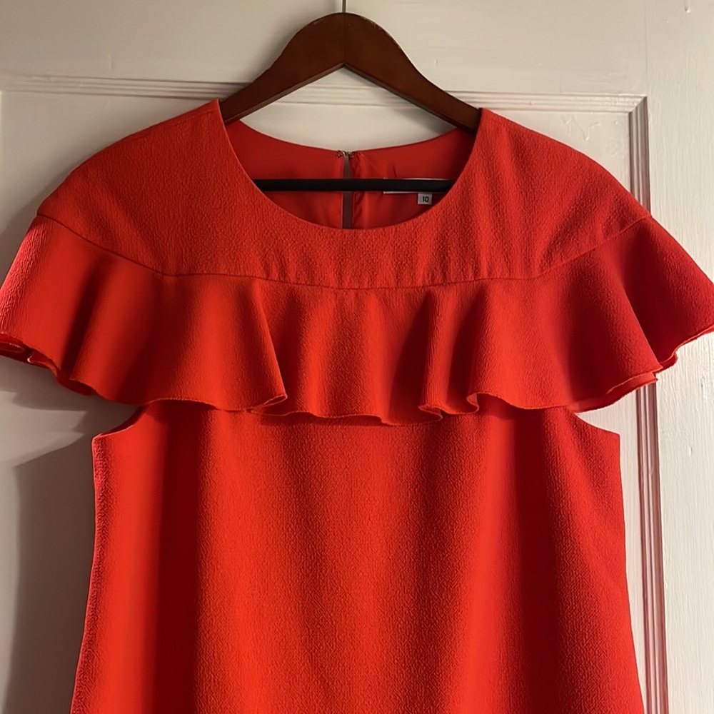 Gently used Trina Turk Orange Splash dress size 10 - Picture 6 of 13